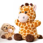 BluBrk Plush Giraffe Dog Toy with Squeakers
