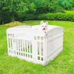 Dog Playpen Gate with 4 Folding Panels