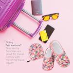 Snoozies Sherpa Travel Slippers for Women - Dogs