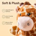 BluBrk Plush Giraffe Dog Toy with Squeakers