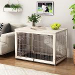 Wooden Dog Crate and End Table with Divider