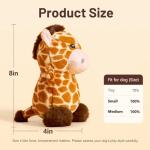 BluBrk Plush Giraffe Dog Toy with Squeakers