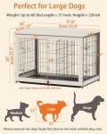 Wooden Dog Crate and End Table with Divider