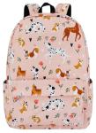 Cute Dog Flower Backpack for School and Travel