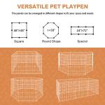 Portable Metal Dog Playpen for Indoor/Outdoor Use