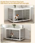 Wooden Dog Crate and End Table with Divider