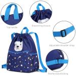 Dog Print Drawstring Backpack for Kids