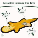 SHARLOVY Durable No Stuffing Squeaky Dog Toys