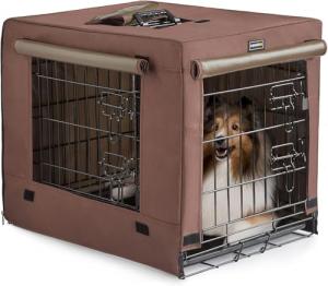 Spacious Double Door Dog Crate for Medium Large Dogs