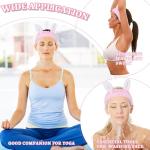 Pink Rabbit Ears Headband for Makeup and Spa