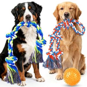 PatsFran Tough Dog Toys for Aggressive Chewers - 3 Pack
