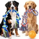 PatsFran Tough Dog Toys for Aggressive Chewers - 3 Pack
