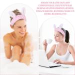Pink Rabbit Ears Headband for Makeup and Spa