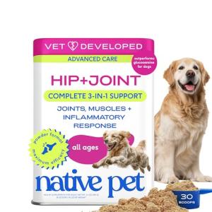 Native Pet Hip & Joint Supplement for Dogs 30 Scoops