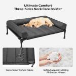 Veehoo Elevated Cooling Dog Bed with Bolster