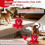 Interactive Octopus Dog Toy with Plush and Recording