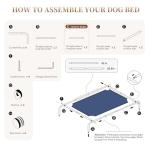 STARLATTA Washable Elevated Dog Bed for Large Dogs