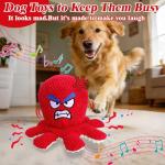 Interactive Octopus Dog Toy with Plush and Recording