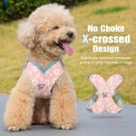 Pawaboo Adjustable No Pull Dog Harness & Leash Pink