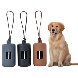 3-Pack Dog Poop Bag Holders for Leash