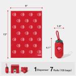 Strawberry-Scented Dog Poop Bag Dispenser 105 Bags
