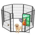 Indoor Dog Playpen with Extra 8 Panels, 40 Inch