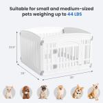 Newbulig 4-Panel Pet Playpen with Locking Gate