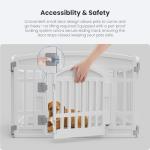 Newbulig 4-Panel Pet Playpen with Locking Gate