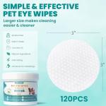 Meduwedu Eye Wipes for Dogs and Cats - 120pcs