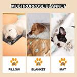 Soft Flannel Dog Blankets Set - 3 Pack