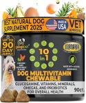 Googipet Premium Dog Multivitamin Chewable, Dog Vitamins and Supplements, Puppy Vitamins & Senior Dogs Probiotics for Gut Health + Vitamin C, Glucosamine for Dogs Joint Support (Chicken Flavor)