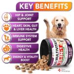 Dog Multivitamin Chewable with Glucosamine - Dog Vitamins and Supplements - Senior & Puppy Multivitamin for Dogs - Pet Joint Support Health - Immunity - Mobility - Energy - Gut - Skin - 120 Chews