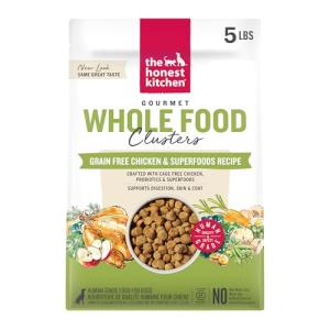 The Honest Kitchen Whole Food Clusters Grain Free Chicken Dry Dog Food, 5 lb Bag