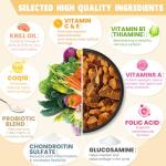 24-in-1 Dog Vitamins and Supplements 200 Ct Dogs Multivitamin Chewable Contain Chondroitin Probiotics Omega-3 Glucosamine for Dogs Skin Coat Heart Joint Gut Liver Brain Immune Support - Peanut Butter