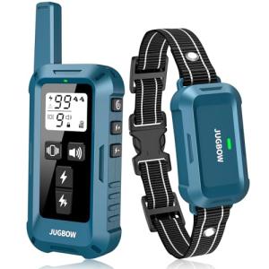 Jugbow Dog Shock Collar - 4200FT Dog Training Collar with Remote, IPX8 Waterproof Electric Collar with 4 Training Modes, Security Lock, Rechargeable e-Collar for All Breeds, Sizes, Blue