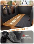 Lamicall Dog Car Seat Cover for Back Seat - [Upgraded Anti-Ripped] Back Seat Extender for Dogs Hard Bottom, Waterproof Dog Hammock for Car with Mesh Window, Pet Backseat Protector SUV & Small Truck L