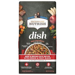 Rachael Ray Nutrish Dish Premium Natural Dry Dog Food, Beef & Brown Rice Recipe with Veggies, Fruit & Chicken, 3.75 Pounds