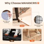 MAHANCRIS Dog Crate Furniture with Cushion, Wooden Dog Kennel with Double Doors, Heavy Duty Dog Cage for Small/Medium/Large Dogs, Indoor Dog House End Table, 31.5" L, Rustic Brown DCHR0701Z1