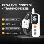 Dog Shock Collar - 3300 FT Dog Training Collar with Remote, IP67 Waterproof, 4 Training Modes Lighting, Beep, Vibration, Safe Shock, Dual Channel E-Collar with Safety Lock for All Breed (8-120LBs)