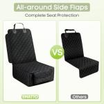 Smatto Dog Car Seat Cover, 2 Pack Waterproof Pet Front Seat Car Cover, Full Protection Dog Seat Protector with Side Flaps, Universal Size for Cars, Trucks, SUVs