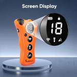 PawBehave Adjustable Ultrasonic Dog Trainer – World's First Variable Frequency Pet Behavior Corrector with 10 Level Ultra Sound, 18 Dog Whistles, Anti-Bark Flashlight, Humane Dog Deterrent (Orange)