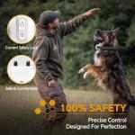 Dog Shock Collar - 3300 FT Dog Training Collar with Remote, IP67 Waterproof, 4 Training Modes Lighting, Beep, Vibration, Safe Shock, Dual Channel E-Collar with Safety Lock for All Breed (8-120LBs)