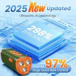 Dog Bark Deterrent Device 3X Anti Barking Device for Dogs, 5 Modes Stop Neighbors Dog Barks No More Safe for All Dogs 50FT Bark Control Indoor Outdoor with Flashlight,Rechargeable Training Device