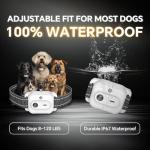 Dog Shock Collar - 3300 FT Dog Training Collar with Remote, IP67 Waterproof, 4 Training Modes Lighting, Beep, Vibration, Safe Shock, Dual Channel E-Collar with Safety Lock for All Breed (8-120LBs)