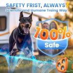 Dog Bark Deterrent Device 3X Anti Barking Device for Dogs, 5 Modes Stop Neighbors Dog Barks No More Safe for All Dogs 50FT Bark Control Indoor Outdoor with Flashlight,Rechargeable Training Device