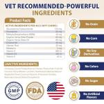 Hip and Joint Supplement for Dogs 200 Hemp Dog Calming Chews with Glucosamine, Chondroitin, Msm, Omega3, Melatonin for Senior Dogs Anxiety Pain Relief Anti Inflammatory Small/Medium/Large Dog -Chicken