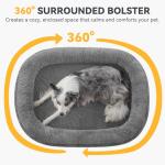 JOEJOY Orthopedic Dog Beds Large Sized Dog, XL Egg-Crate Memory Foam Pet Couch Bed with Bolster Sides, Waterproof Lining, Removable Washable Cover & Non-Slip Bottom, Grey