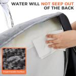 Aeroluxe Dog Beds Large Sized Dogs, XL Orthopedic Dog Beds for Large Dogs 42"x30"x7.5", Waterproof Pet Bed with Washable Cover, L-Shaped Pet Couch with Portable Handle, Grey