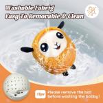 Huimpet Interactive Moving Dog Toys, 2025 Upgraded Jumping Squeaky Moving Dog Ball, Rechargeable Plush Chew Toys for Small/Medium/Large Dogs to Keep Them Busy (Orange)