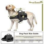 Himal Outdoors Dog Backpack & Saddle Bag, Tactical Hiking Backpack for Large Dogs with Side Pockets & Adjustable Strap